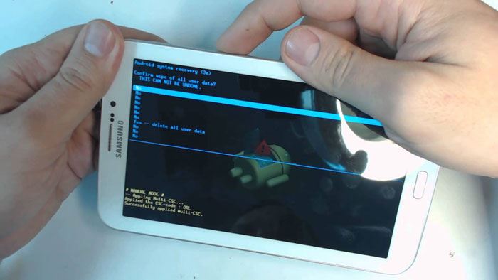 how to reset samsung tablet