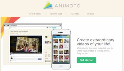créateur de vidéos en ligne Animoto