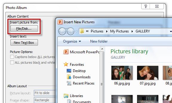 How to make an album page using Microsoft Word