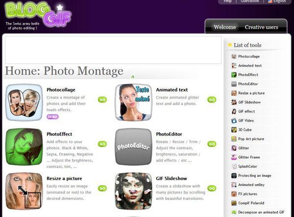 Bloggif - Free Photo editing and create animated GIF ONLINE!