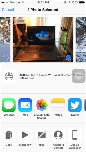 share iphone live photos from iphone 6s