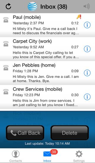 iPhone smart voicemail app