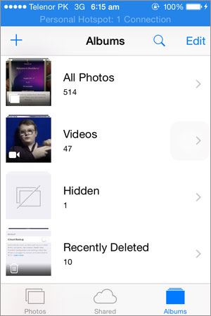 hide photos on iphone