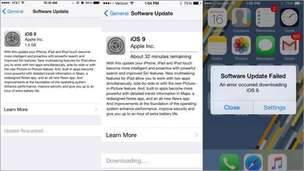 iOS 9 upgrade stuck