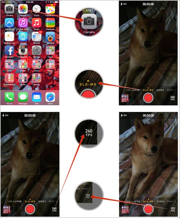 slow motion video on iphone