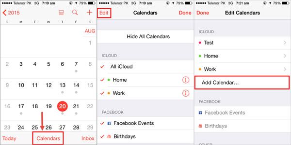 share calendar on iphone