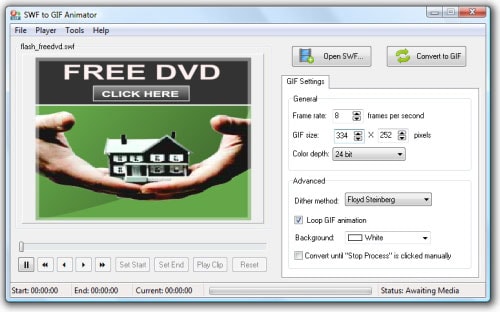 Aleo SWF GIF Converter screenshot and download at