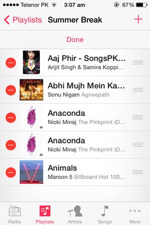 make playlist on iphone