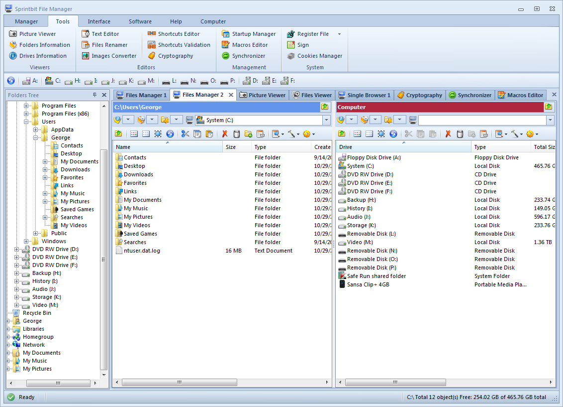 One commander file manager