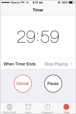  create sleep timer for music on iPhone