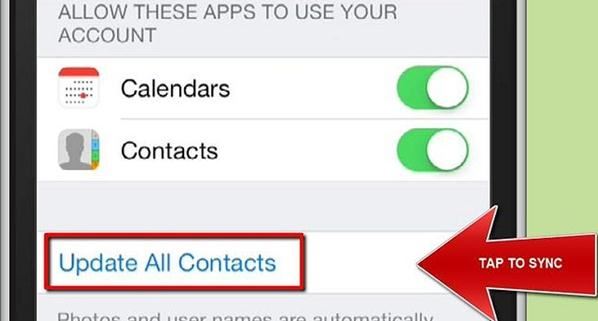 sync facebook contact with iphone