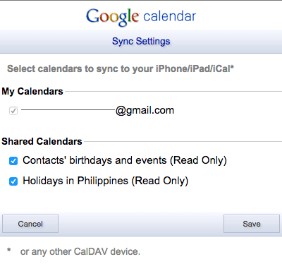 sync gmail calendar with iphone