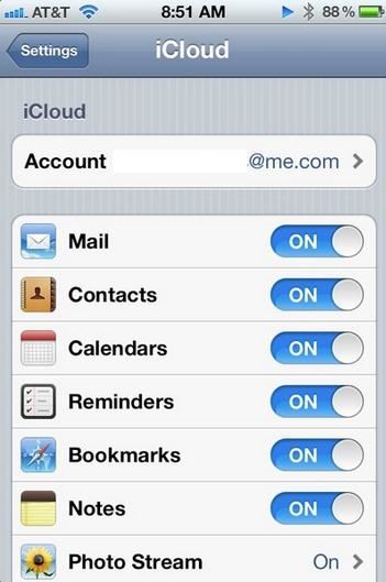 sync ical to iPhone via icloud