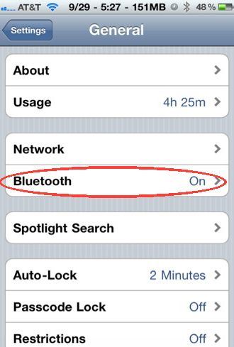 iPhone won't sync via Bluetooth