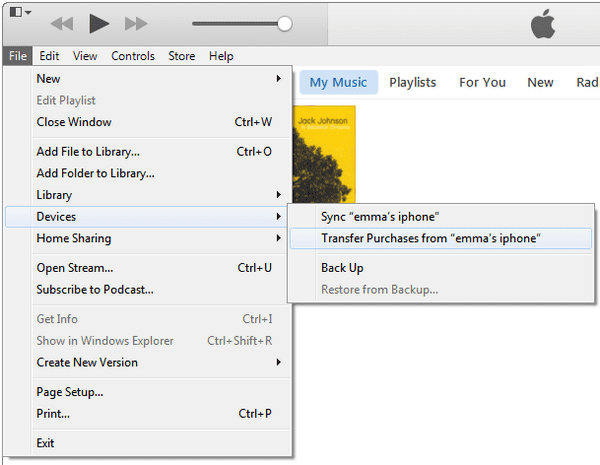 transfer iphone songs to computer