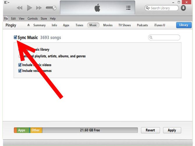 transfer songs from itunes to iphone