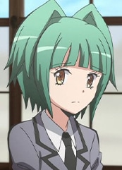 anime girl with green hair