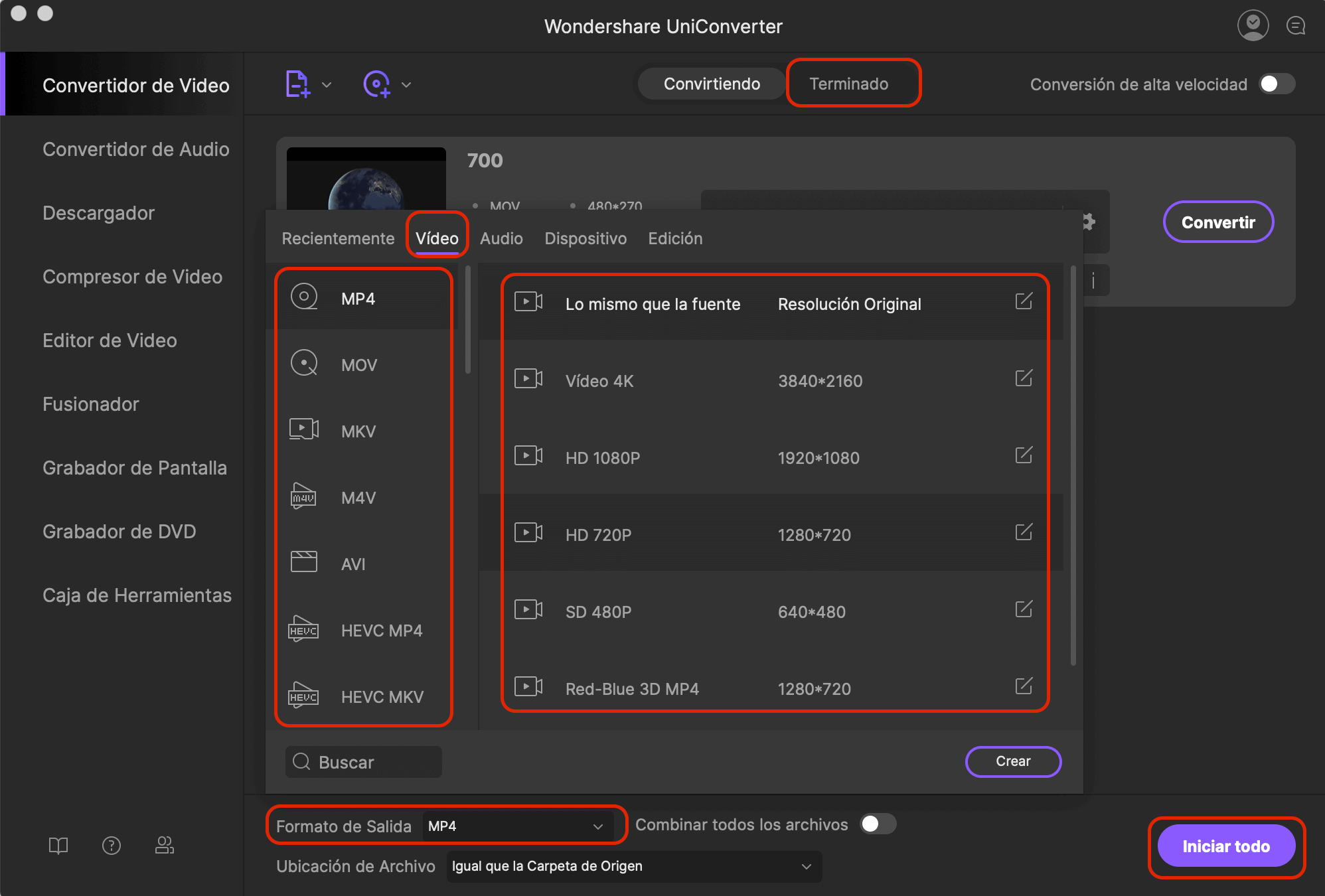 convertir de mp4 a avi con Pazera