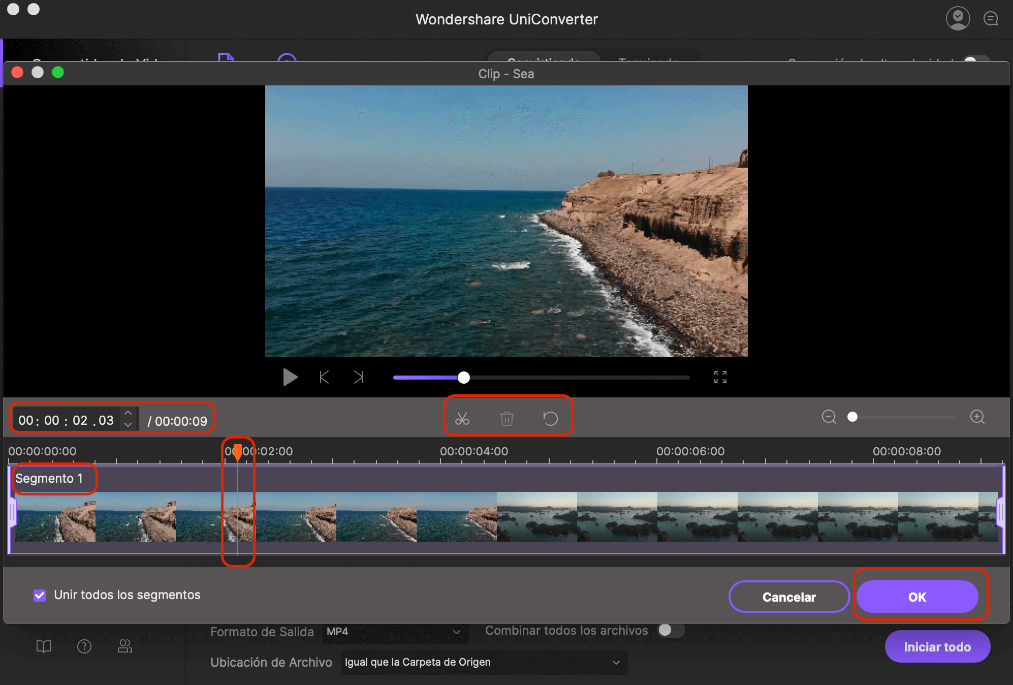 trim video using imedia converter deluxe mac