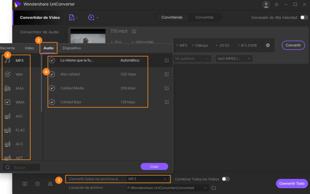 convertir archivos de audio usando iskysoft imedia converter deluxe windows