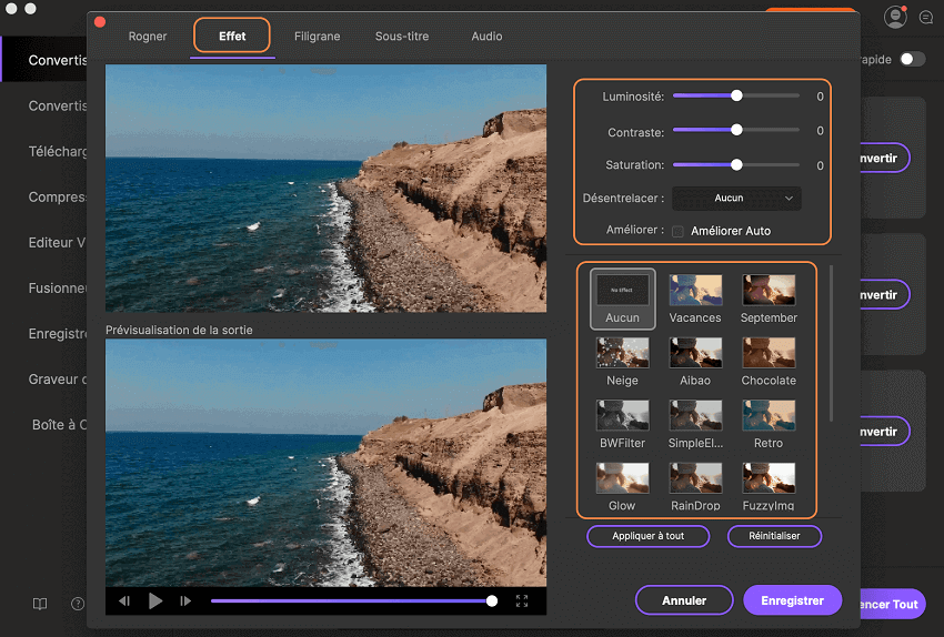 Appliquez des effets à la vidéo à l'aide UniConverter pour Mac
