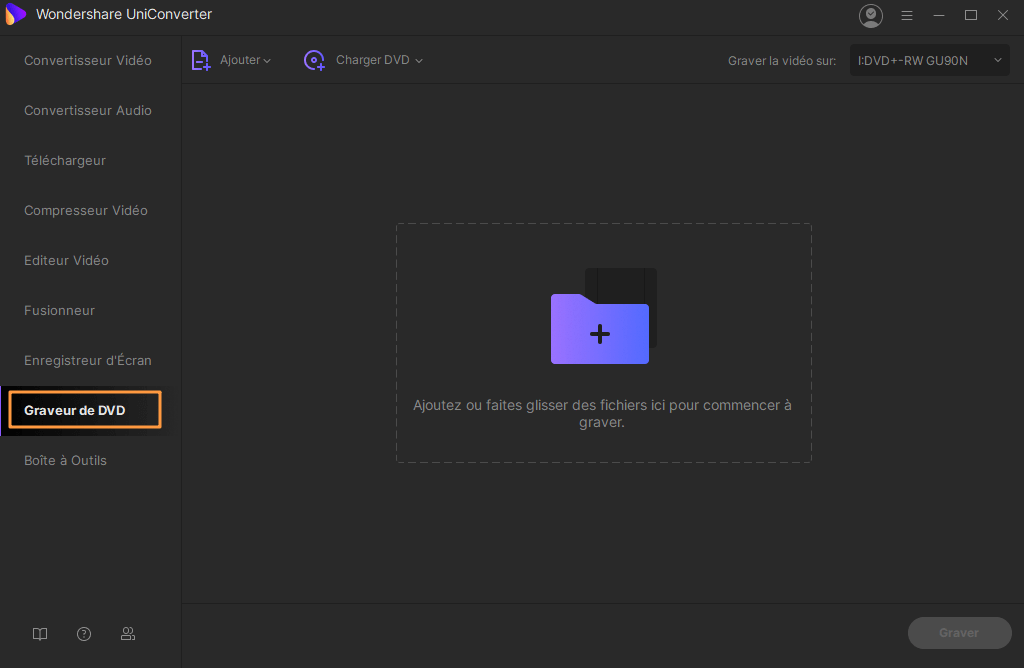 comment graver des vidéos sur dvd en utilisant uniconverter pour windows
