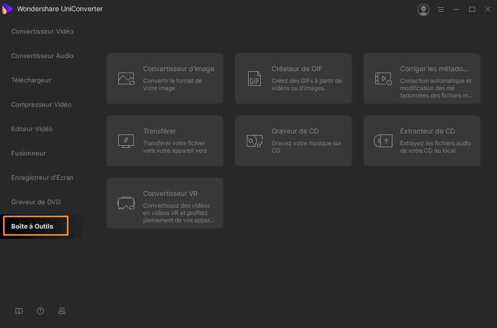 Les convertisseurs de vidéo Toolbox (Boîte à outil) pour Windows