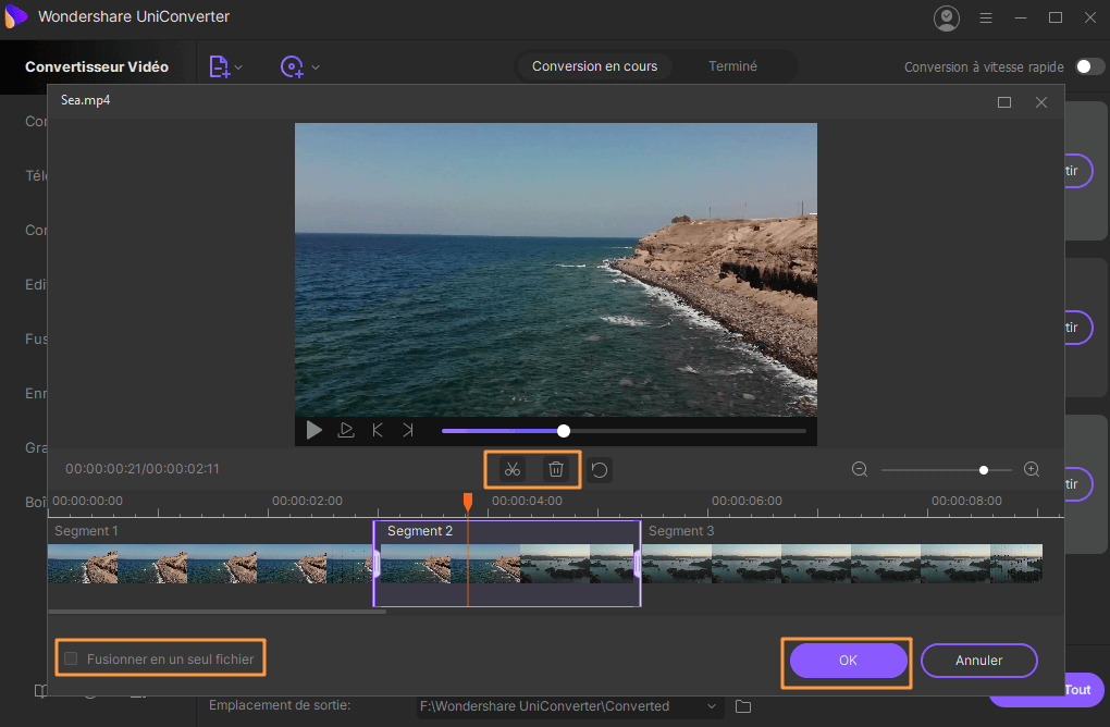 Comment couper une vidéo en utilisant uniconverter pour windows?