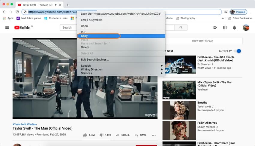 youtube to mov converter-copy link