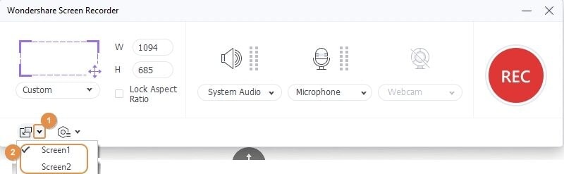 mute mic on wondershare filmora scrn