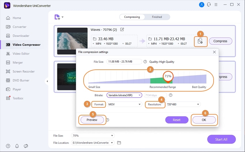 upload long video by compressing