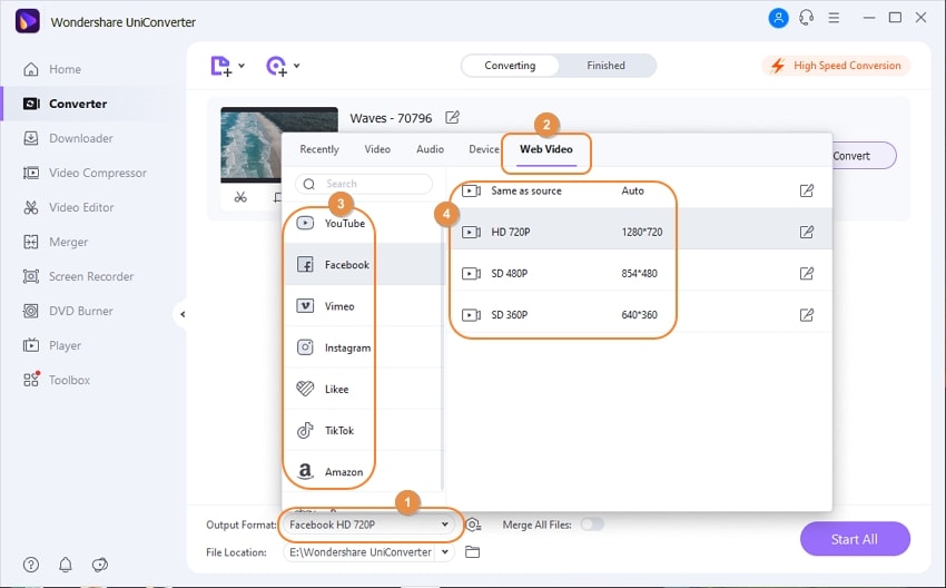 format optimized for web sharing site