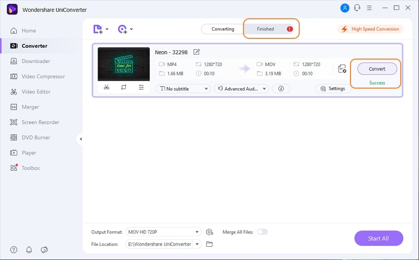 Compress and convert large video to MP4