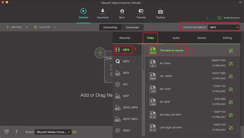 Select an output format on mac tmpgenc alternative