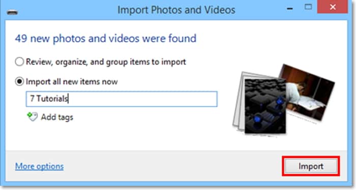 import photos to windows live movie maker