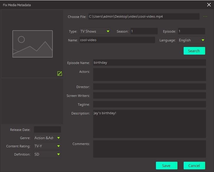 Edit and add metadata to MP4