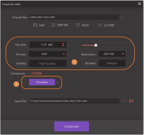 Compression Settings 