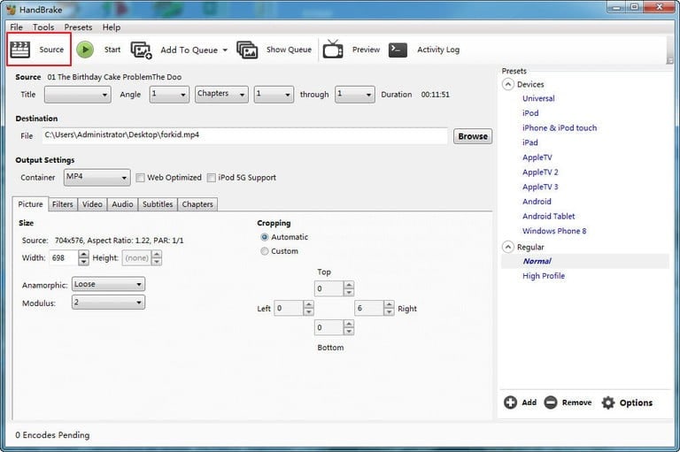 handbrake video converter