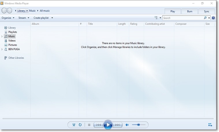 	Windows Media Player