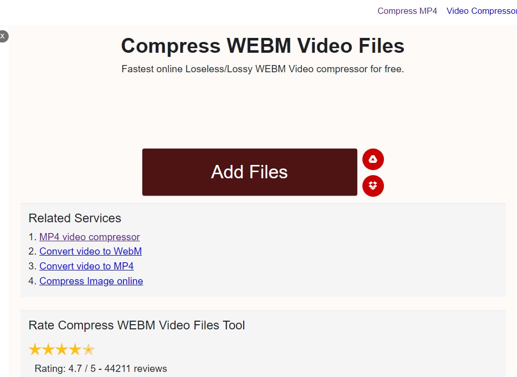 how to Compress WebM with  XConvert