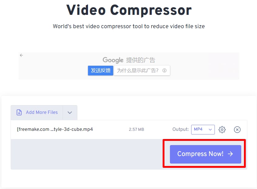 freeconvert compress step 3
