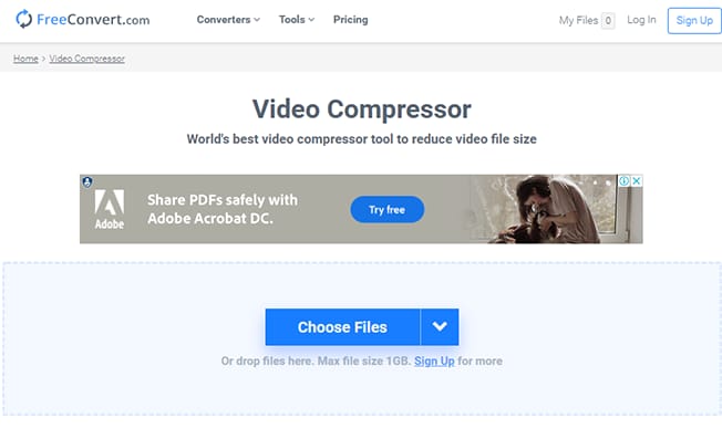 freeconvert compress video on windows 10