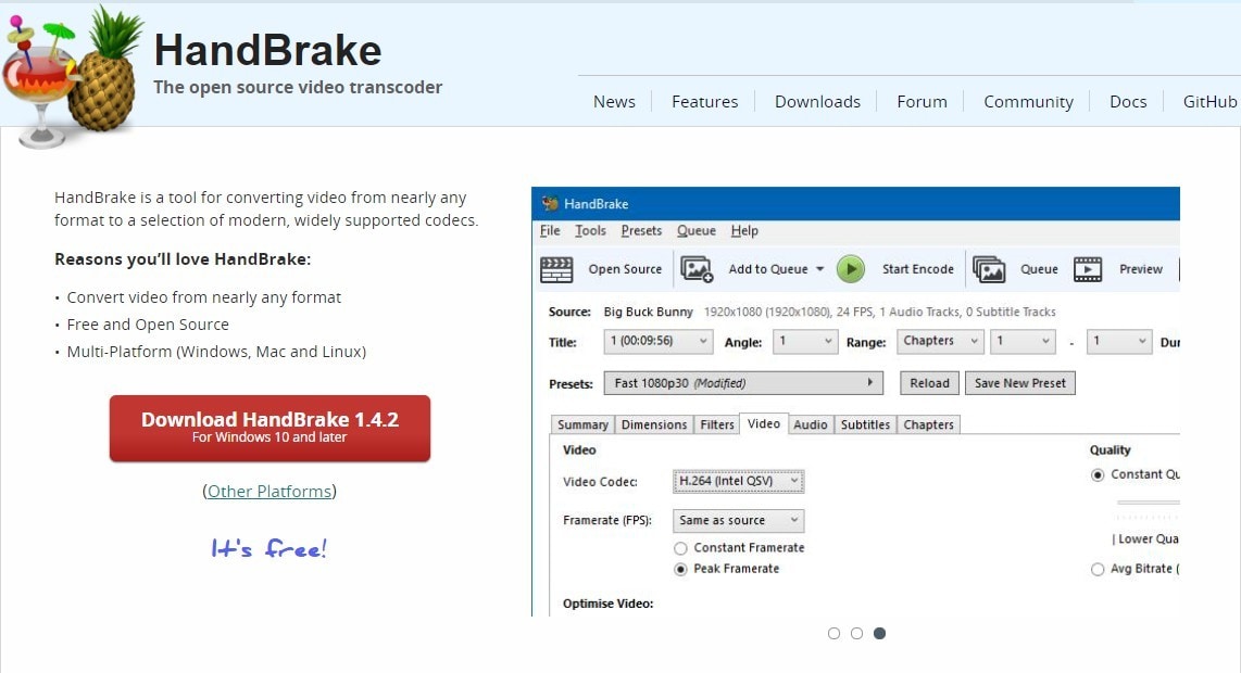 handbrake reduce