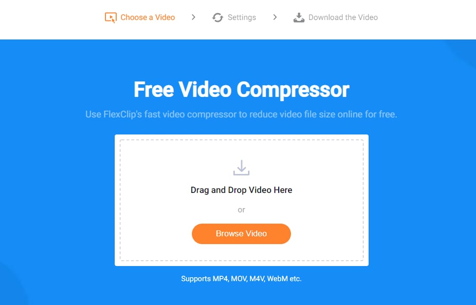 flexclip online video compressor