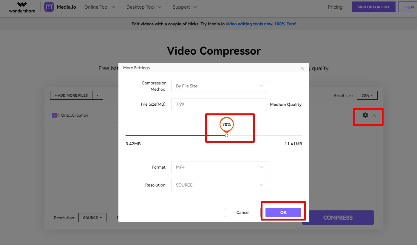 media compress step 2