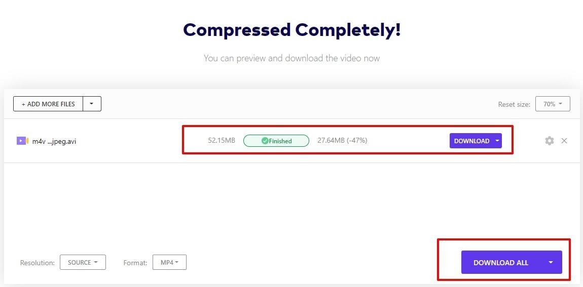 online compressor reduce 3