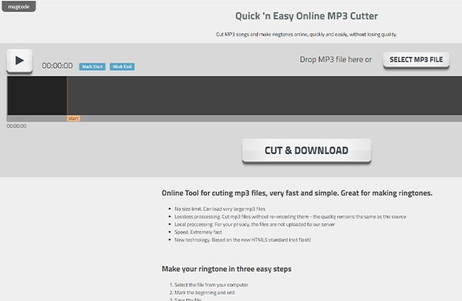 magic code online mp3 cutter