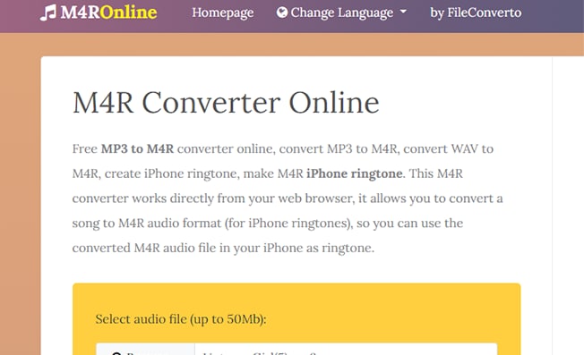 M4R Online mp3 to m4r