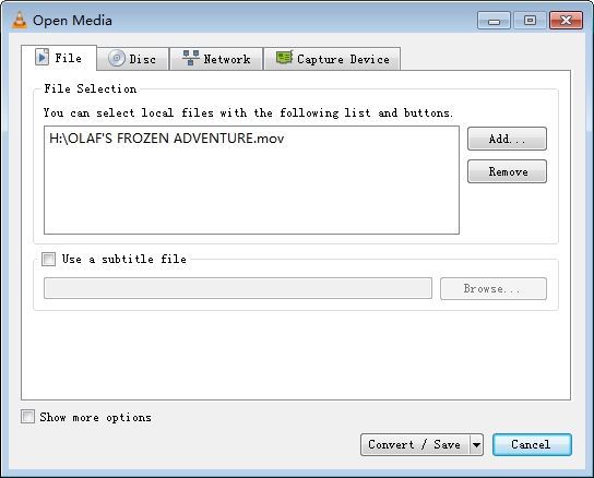 convert mp4 to mov in vlc