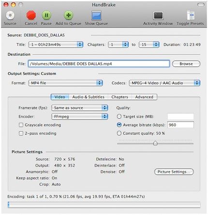 free change mp4 to mp3 in handbrake